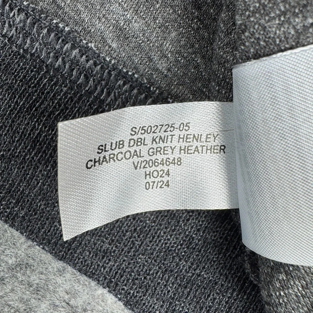 Banana Republic Slub Double Knit Henley Shirt Gray Green Lot Of 2 Mens Large L
